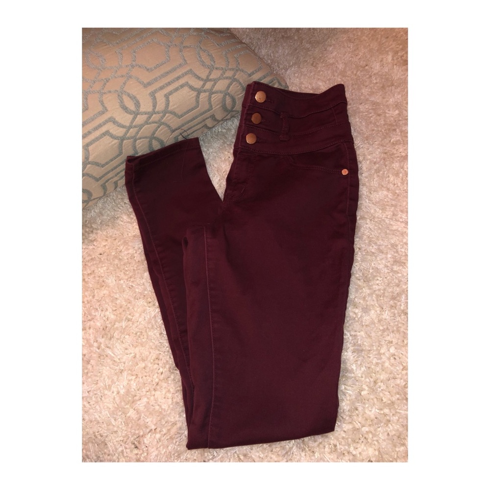Maroon Refuge High Waist Jeans